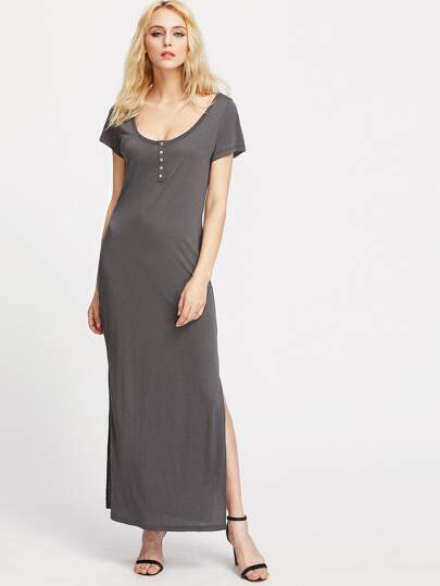 Slit Side Tee Dress