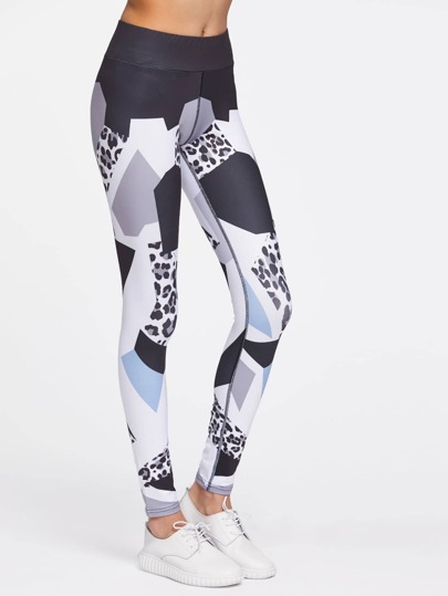 Leggins deportivos con estampado geométrico