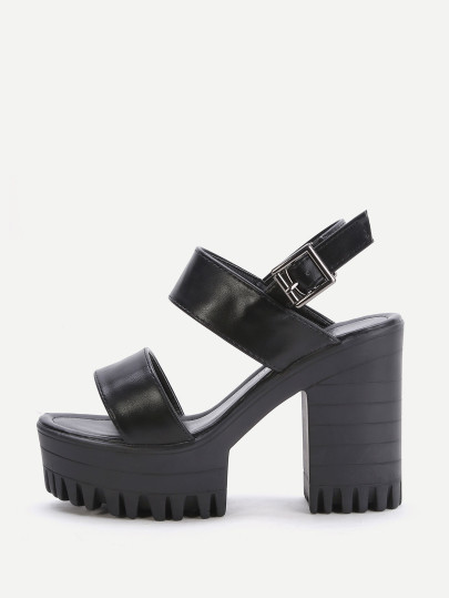 Sandales à talons hauts noir