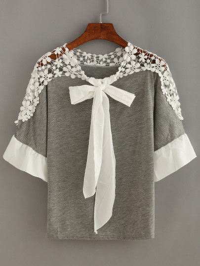 Top con spalle all'uncinetto