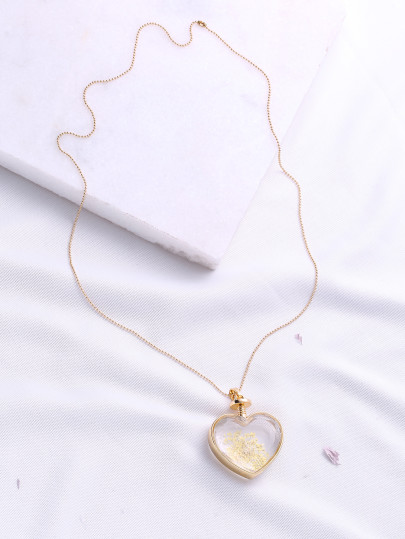 Pendentif chaîne or en forme du cœur