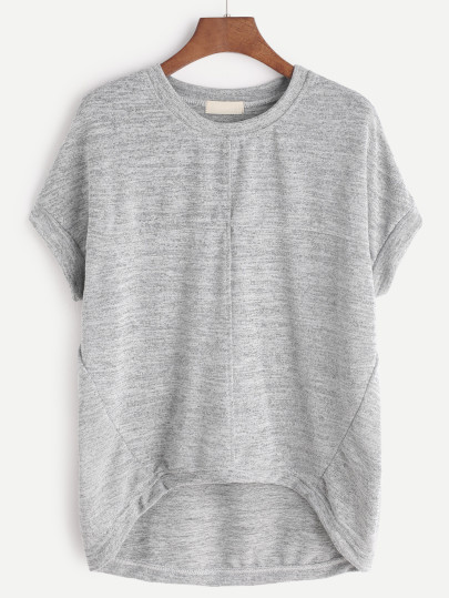 High Low Marled T-shirt