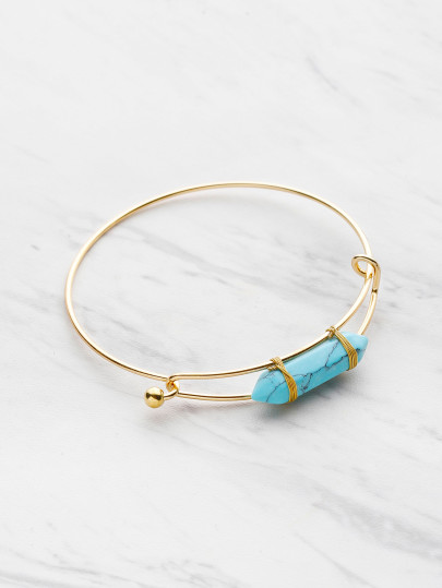 Bracelet réglable en pierre aléatoire