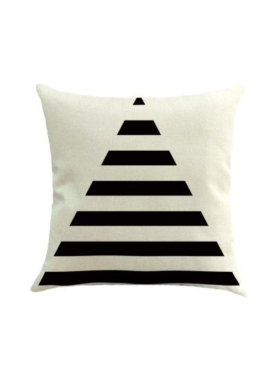 Contrast Triangle Print Cushion Cover
