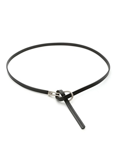 Knot Detail Skinny Waist Belt
