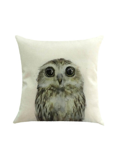 Cute Owl Print Housse d'oreiller