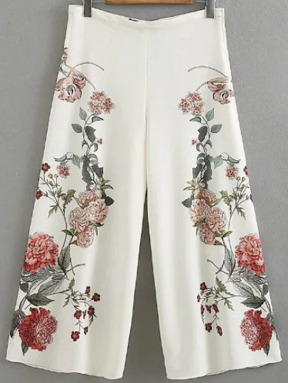 Floral Palazzo Leg Pants