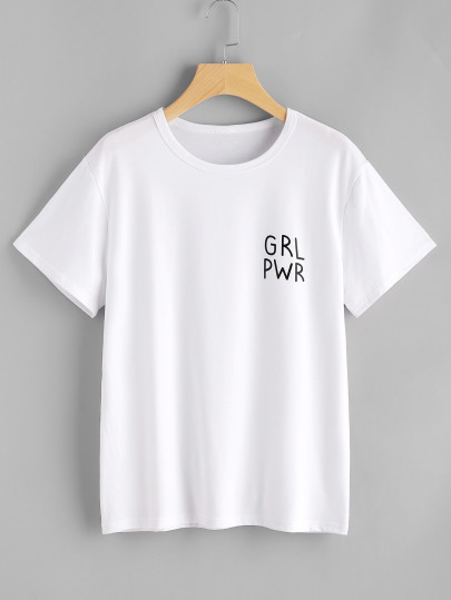 T-shirt con stampa di lettera