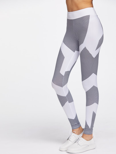 Leggins gimnástico de panal de color combinado