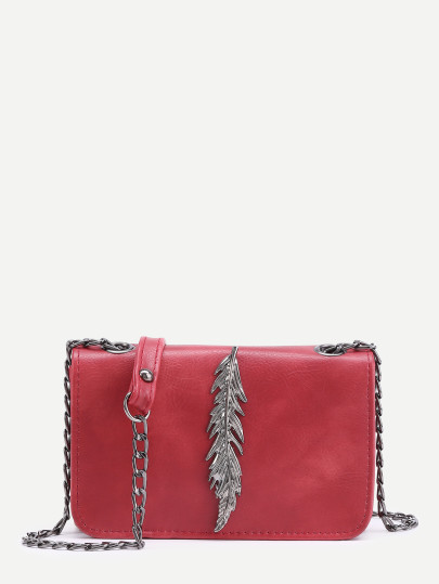Metal Leaf Crossbody Bag