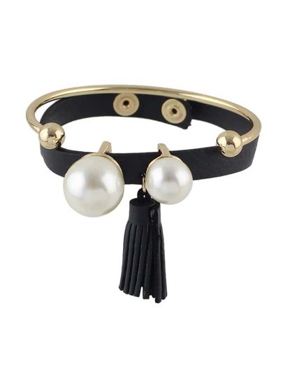 Bracelet en cuir Pu blond (2pcs/ensemble )