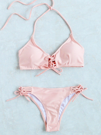 Set di bikini con laccetti