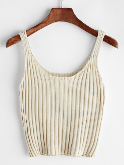 Ребристый вязаный топ Cami