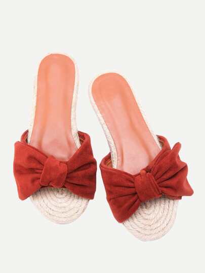 Bow Tie Design Woven Sandals