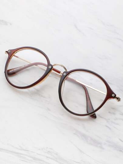 Metal Top Bar Round Glasses