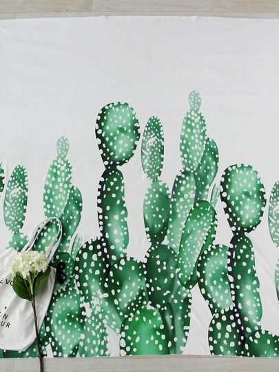 Telo da mare con stampa di Cactus