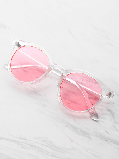 Gafas de sol de marco transparente