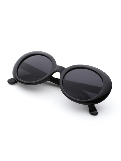 Flat Lens Cat Eye Sunglasses