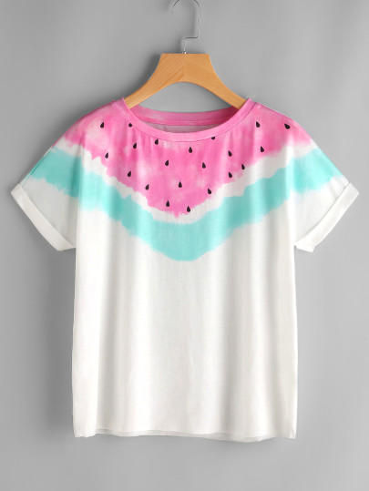 Camiseta con estampado de sandía