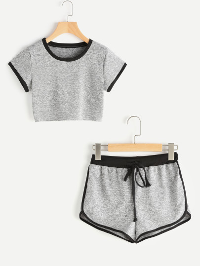 Tee-shirt &Shorts dauphin bicolore