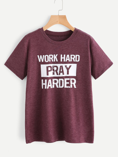 Slogan Print T-shirt