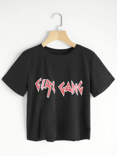 Druck-T-Shirt Slogan