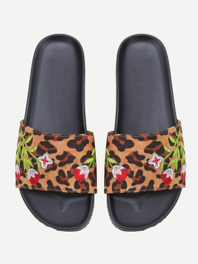 Fleur Broderie Slip On Flats
