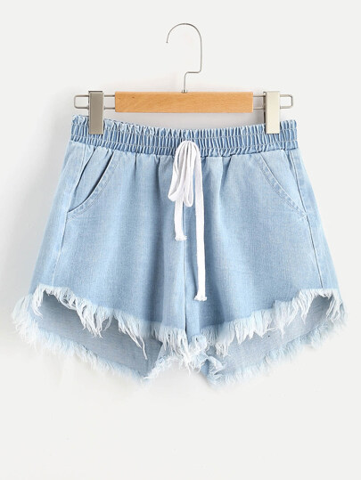 Shorts lacéré en denim
