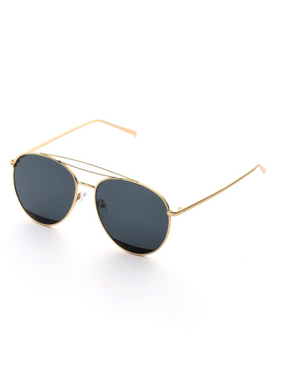 Contrast Frame Aviator Sunglasses