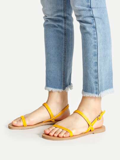Simple Strappy Flat Sandals