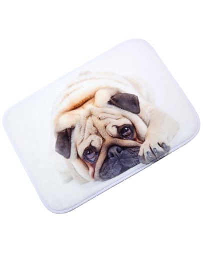 Tappeto con stampa di bulldog