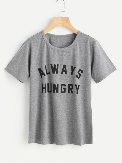 T-shirt con stampa di slogan