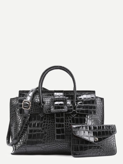 Sac à main imprimé du crocodile
