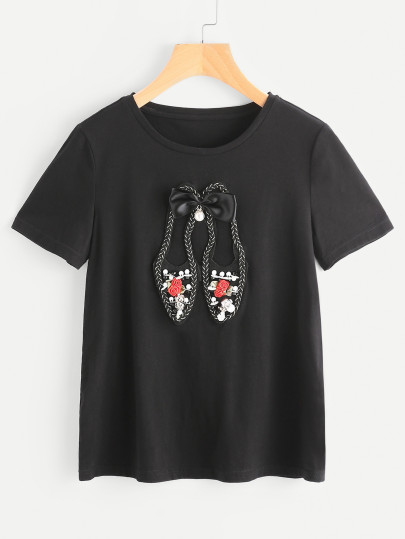 Anwendung Shirt mit Schuhen