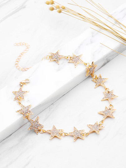 Collier strings décoré d'étoiles