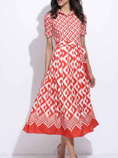 Robe bicolore pois de polka