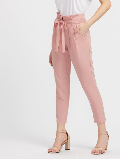 Pantaloni con laccetti in vita