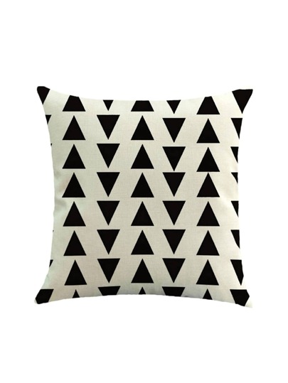 Two Tone Triangle Print Pillowcase Cover