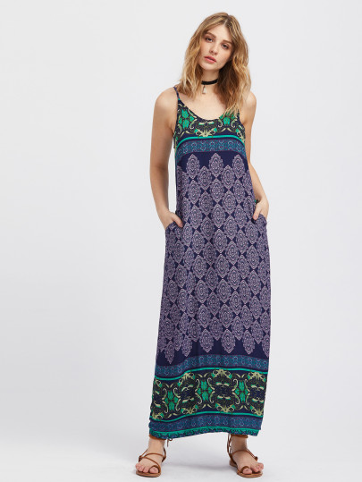 Ornate Print Cami Dress