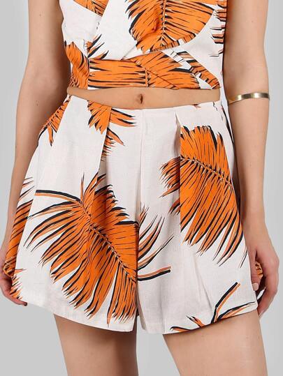 Tailored Print Shorts CREAM