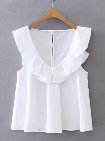 V-Neckline Cap Sleeve Top