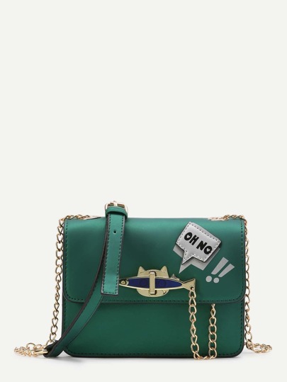 Fish & Cat Shaped Lock Chain Bag