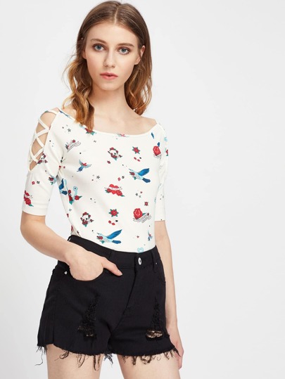 Pantaloncini di jeans con strappi
