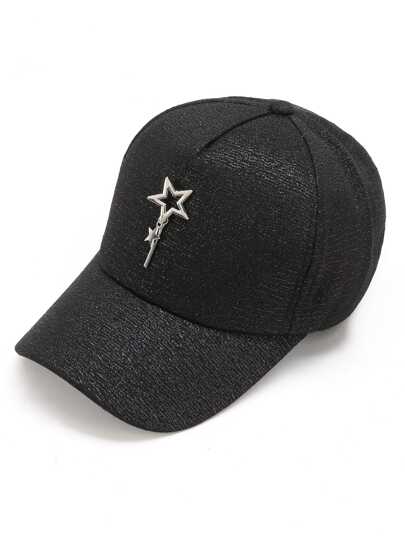 Star & Bar Embellished Baseball Cap