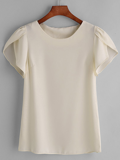 Petal Sleeve Chiffon Blouse