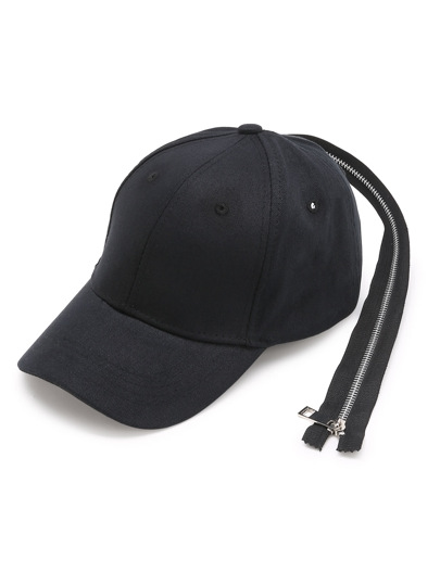 Gorra béisbol con diseño de cremallera larga