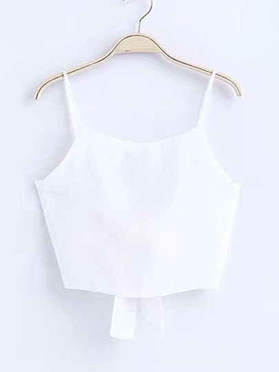 Top cami avec nœud papillon au dos