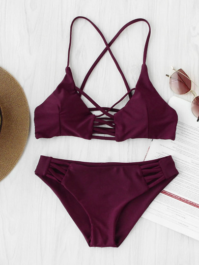 Set di bikini da spiaggia con cut-out