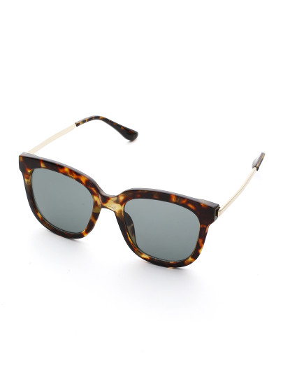 Leopard Design Square Sunglasses