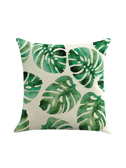 Multi Leaf Print Pillowcase Cover